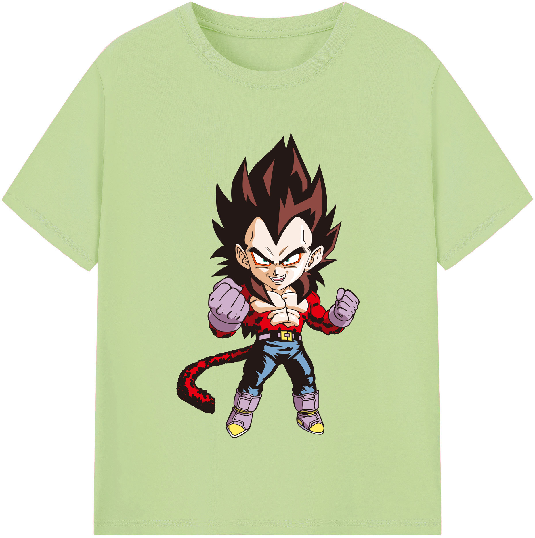 （画像用） ドラゴンボール ベジータ四世（Bejīta Yonsei）DRAGON BALL Vegeta IV 綿100％半袖Tシャツ（フロントプリント）